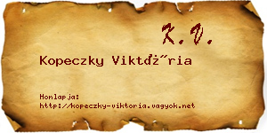 Kopeczky Viktória névjegykártya