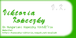 viktoria kopeczky business card